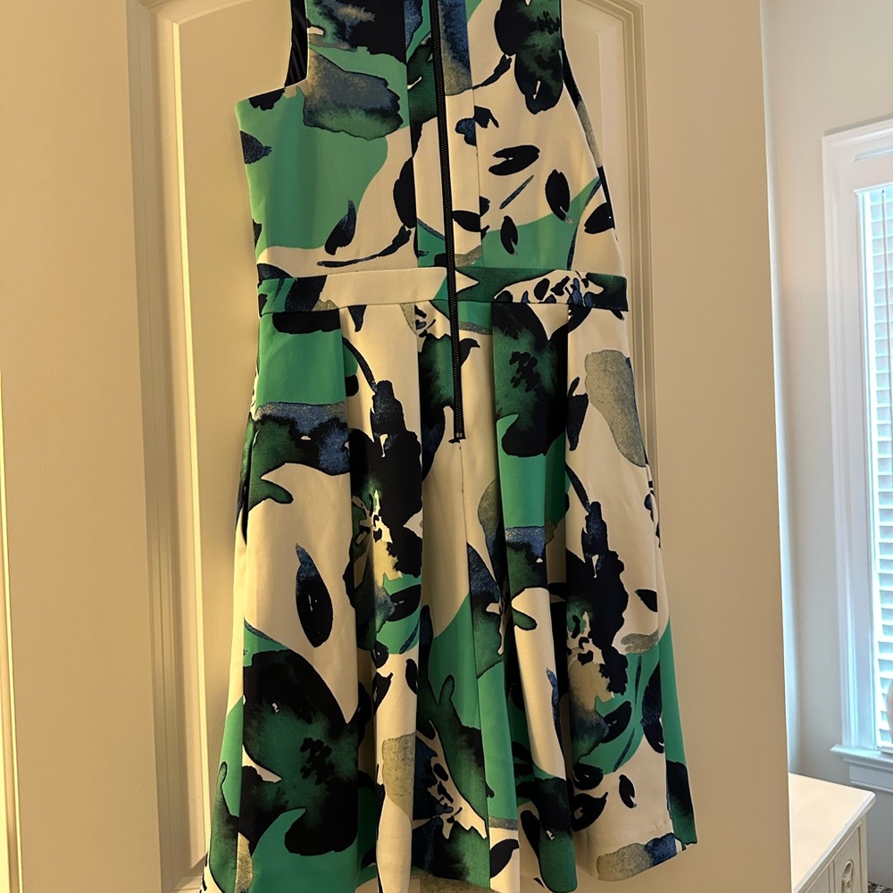 Vince Camuto Green and Blue Floral Dress